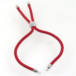 red nylon cord bracelet chain, approx 3mm thickness [FGPDA366]