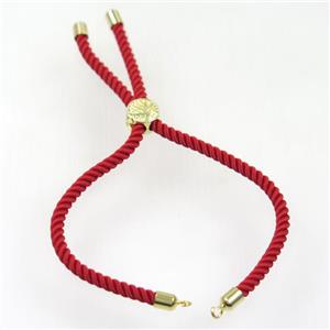 red nylon cord bracelet chain, approx 3mm thickness [FGPDA367]