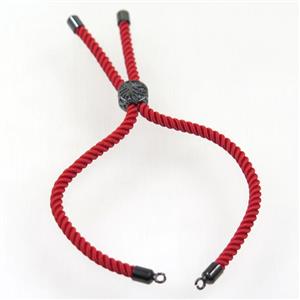red nylon cord bracelet chain, approx 3mm thickness [FGPDA368]