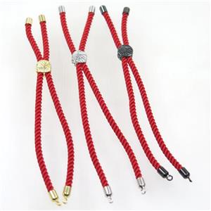 red nylon cord bracelet chain, approx 3mm thickness [FGPDA369]