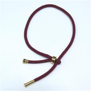darkred nylon bracelet, resized, approx 3mm thickness [FGPDA384]