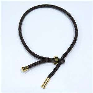 darkcoffee nylon bracelet, resized, approx 3mm thickness [FGPDA387]