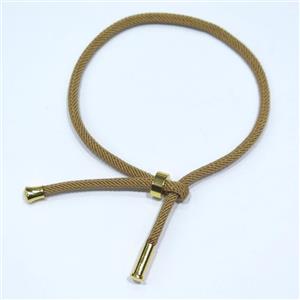 lt.coffee nylon bracelet, resized, approx 3mm thickness [FGPDA388]