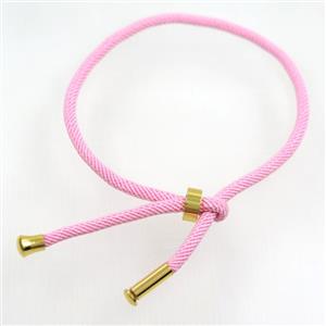pink nylon bracelet, resized, approx 3mm thickness [FGPDA391]