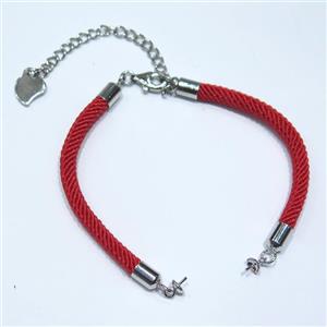 red nylon cord for bracelet, approx 3mm thickness [FGPDA396]