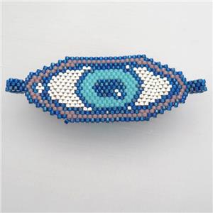 Handcraft eye connector with seed glass beads, approx 25-60mm [FGPDA457]
