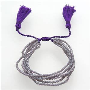 Handcraft bracelets with Chinese Crystal Glass beads, resized, approx 3mm, 50mm dia [FGPDA463]