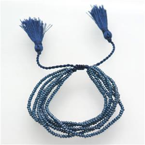 Handcraft bracelets with Chinese Crystal Glass beads, resized, approx 3mm, 50mm dia [FGPDA464]