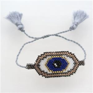 Handcraft bracelets with Seed Glass beads, tassel, resizable, approx 22-40mm [FGPDA502]