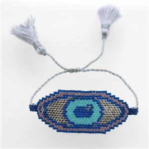 Handcraft bracelets with Seed Glass beads, tassel, resizable, approx 25-60mm [FGPDA505]