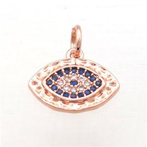 copper Eye pendant pave zircon, rose gold, approx 10-14mm [FN10749]