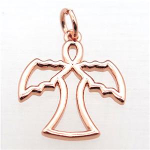 copper angel pendant, rose gold, approx 10-17mm [FN11000]