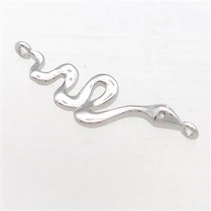 copper snake connector, platinum plated, approx 10-25mm [FN11002]