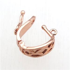 copper hanger bail, rose gold, approx 10-14mm [FN11246]