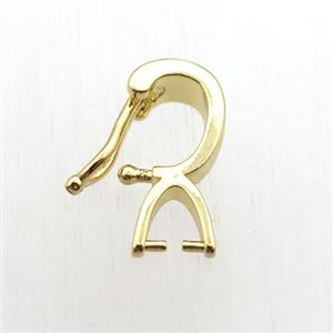 copper hanger bail, gold plated, approx 10-20mm [FN11250]