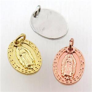 copper Jesu pendant, mix color, approx 10-15mm [FN11481]