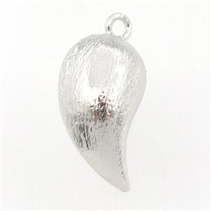 copper Pepper pendant, brushed, silver plated, approx 12-20mm [FN11990]