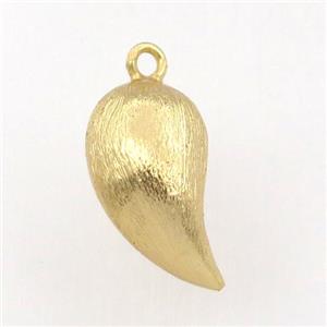 copper Pepper pendant, brushed, gold plated, approx 12-20mm [FN11992]