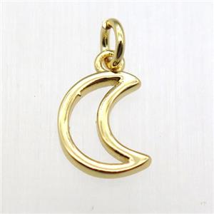 copper moon pendant, gold plated, approx 6-12mm [FN12206]