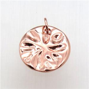 copper pendant, gold plated, approx 15mm dia [FN12216]
