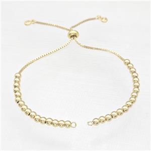 copper bracelet chain, gold plated, approx 4mm, 12cm length [FN12341]