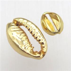 Alloy connector, teeth, gold plated, approx 15-16mm [FN12475]