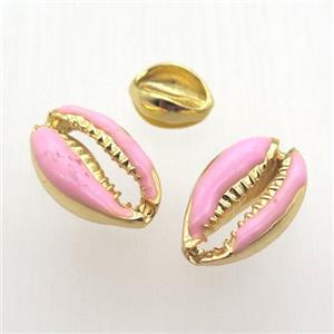 Enameling Alloy connector, teeth, gold plated, approx 8-11mm, copper [FN12477-S]