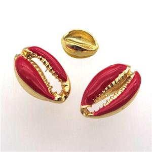 Enameling Alloy connector, teeth, gold plated, approx 8-11mm, copper [FN12478-S]