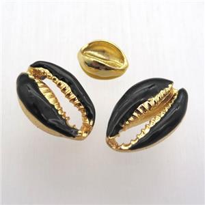 Enameling Alloy connector, teeth, gold plated, approx 12-19mm [FN12482]