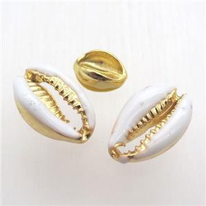 Enameling Alloy connector, teeth, gold plated, approx 12-19mm [FN12483]