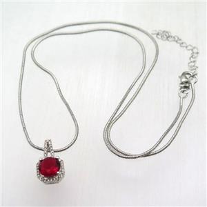 copper necklace, platinum plated, approx 1.2mm dia, 45cm length [FN12611]
