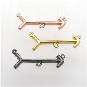 copper arrow pendant, mixed color, approx 10-28mm [FN12800]