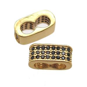 copper beads paved zircon, gold plated, approx 5-11mm, 3mm hole [FN12858]