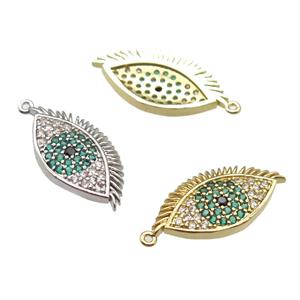 copper eye pendant paved zircon, mixed color, approx 10-20mm [FN13259]
