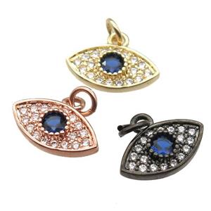 copper eye pendant paved zircon, mixed color, approx 6-12mm [FN13337]