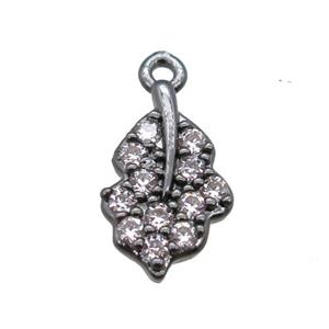copper pendant paved zircon, approx 7-13mm [FN14112]