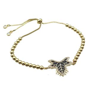 copper bracelet paved zircon, gold plated, approx 4mm dia, 28cm length [FN14217]