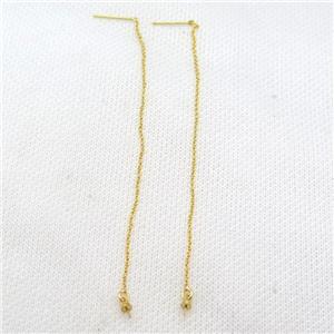 copper Stud Earrings wire, gold plated, approx 100mm length [FN14594]