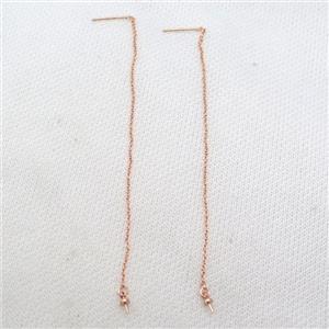 copper Stud Earrings wire, rose gold, approx 100mm length [FN14596]