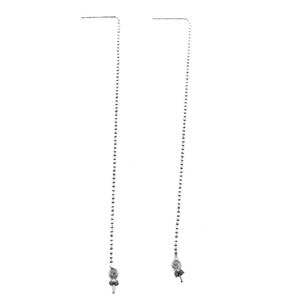 copper Stud Earrings wire, platinum plated, approx 100mm length [FN14597]