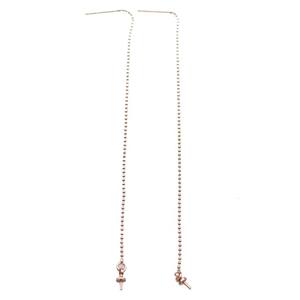 copper Stud Earrings wire, rose gold, approx 100mm length [FN14599]
