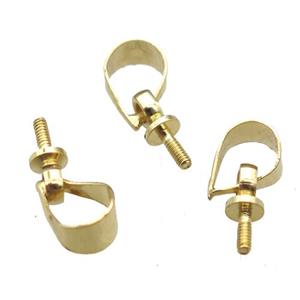 copper pendant bail, gold plated, approx 5-11mm [FN14771]