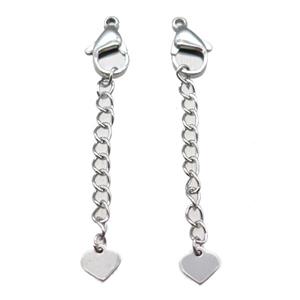 Stainless steel pendant, approx 9mm, 40mm length [FN14897-S]