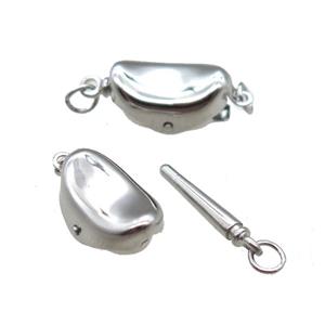 Stainless steel clasp, approx 8-12mm [FN14898]