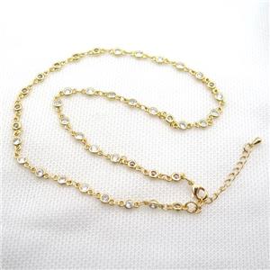 copper necklace Chain, gold plated, approx 4mm dia, 40-44cm length [FN15112]