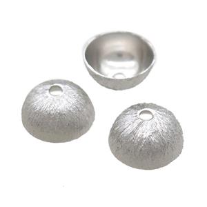brushed copper bail for tassel, platinum plated, approx 12mm dia [FN15713]