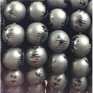 round matte black Agate Beads, approx 12mm dia [GA1003-12MM]