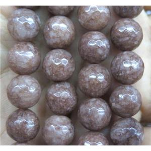 Agate beads, faceted round, coffee, approx 10mm dia [GA1081-10MM]