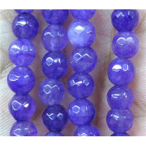 Agate bead, faceted round, lavender, approx 6mm dia [GA1098]