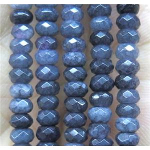 gray jade bead, faceted rondelle, approx 2x4mm [GA1120]